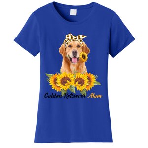 Golden Retriever Mom Sunflower Summer Dog Mom Mama Gift Women's T-Shirt