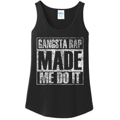 Gangsta Rap Music Made Me Do It Funny Gym Ladies Essential Tank