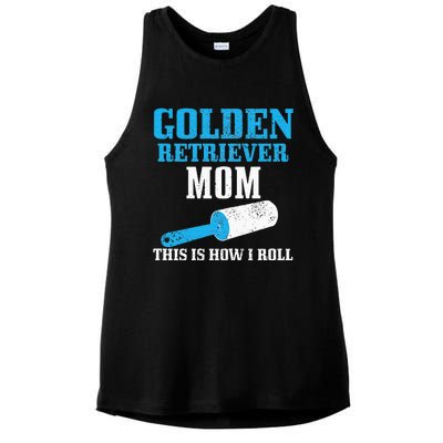 Golden Retriever Mom Dog Hair Funny Golden Retriever Mama Ladies PosiCharge Tri-Blend Wicking Tank