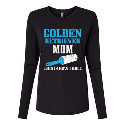 Golden Retriever Mom Dog Hair Funny Golden Retriever Mama Womens Cotton Relaxed Long Sleeve T-Shirt