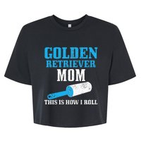 Golden Retriever Mom Dog Hair Funny Golden Retriever Mama Bella+Canvas Jersey Crop Tee