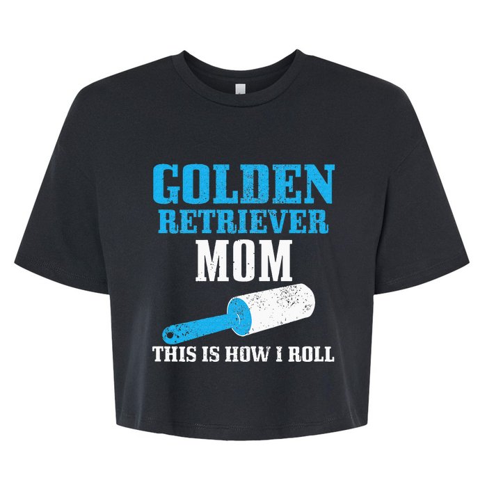 Golden Retriever Mom Dog Hair Funny Golden Retriever Mama Bella+Canvas Jersey Crop Tee