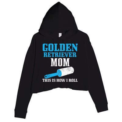 Golden Retriever Mom Dog Hair Funny Golden Retriever Mama Crop Fleece Hoodie