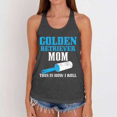 Golden Retriever Mom Dog Hair Funny Golden Retriever Mama Women's Knotted Racerback Tank