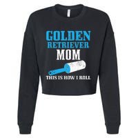 Golden Retriever Mom Dog Hair Funny Golden Retriever Mama Cropped Pullover Crew