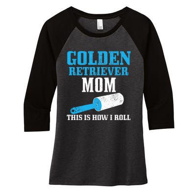 Golden Retriever Mom Dog Hair Funny Golden Retriever Mama Women's Tri-Blend 3/4-Sleeve Raglan Shirt