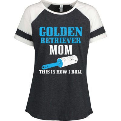 Golden Retriever Mom Dog Hair Funny Golden Retriever Mama Enza Ladies Jersey Colorblock Tee