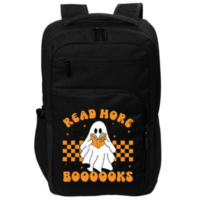 Groovy Read More Books Cute Ghost Retro Halloween Teacher Impact Tech Backpack