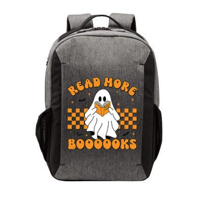 Groovy Read More Books Cute Ghost Retro Halloween Teacher Vector Backpack