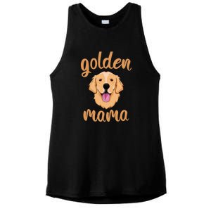 Golden Retriever Mom Ladies PosiCharge Tri-Blend Wicking Tank