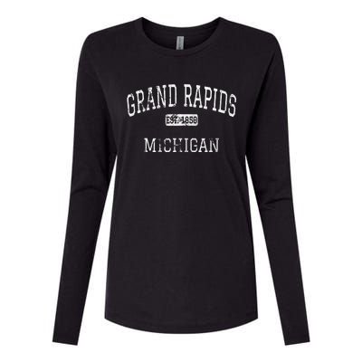 Grand Rapids Michigan Mi Vintage Womens Cotton Relaxed Long Sleeve T-Shirt