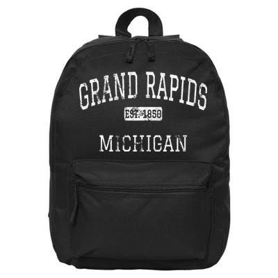 Grand Rapids Michigan Mi Vintage 16 in Basic Backpack
