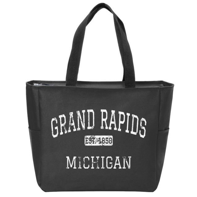 Grand Rapids Michigan Mi Vintage Zip Tote Bag