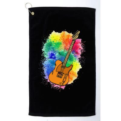 Guitar Rock N Roll Bass Instrument Platinum Collection Golf Towel