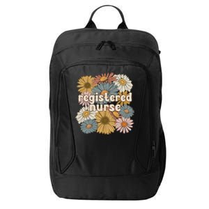 Groovy Registered Nurse Flowers Registered Nursing Gift City Backpack