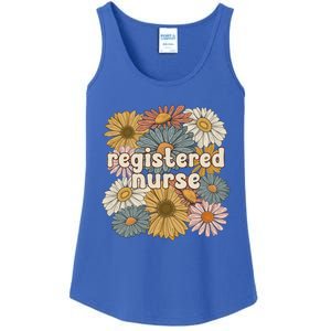 Groovy Registered Nurse Flowers Registered Nursing Gift Ladies Essential Tank