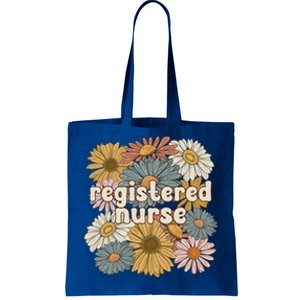 Groovy Registered Nurse Flowers Registered Nursing Gift Tote Bag