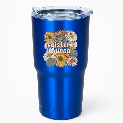 Groovy Registered Nurse Flowers Registered Nursing Gift Tumbler