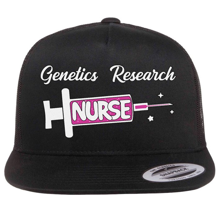 Genetics Research Nurse Cute Genetics Nursing Unit Rn Flat Bill Trucker Hat