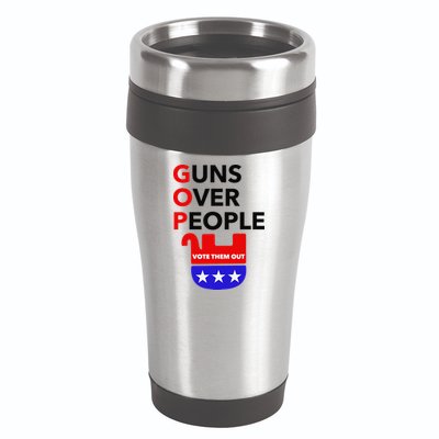 Gun Reform Now GOP Guns Over People Vote Them Out 16oz Travel Tumbler