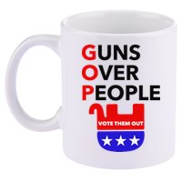 Gun Reform Now GOP Guns Over People Vote Them Out 11oz C Handle Ceramic Mug