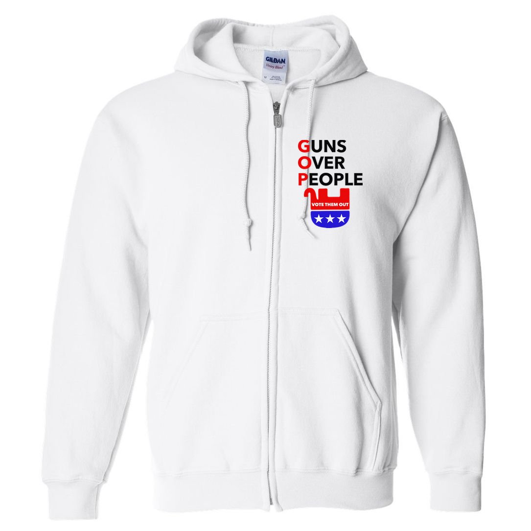 Gun Reform Now GOP Guns Over People Vote Them Out Full Zip Hoodie