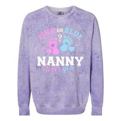 Gender reveal nanny Colorblast Crewneck Sweatshirt