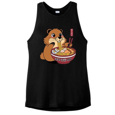 Groundhog Ramen Noodles Ladies PosiCharge Tri-Blend Wicking Tank