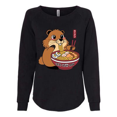 Groundhog Ramen Noodles Womens California Wash Sweatshirt