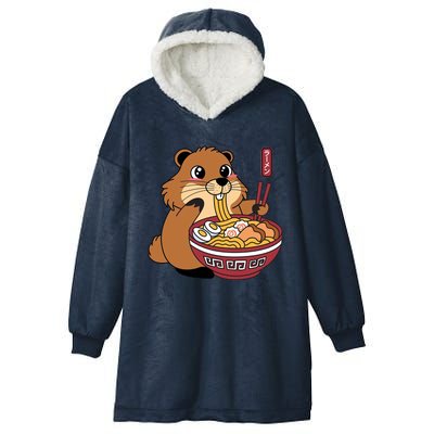 Groundhog Ramen Noodles Hooded Wearable Blanket