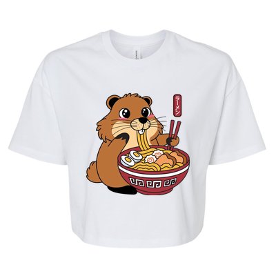 Groundhog Ramen Noodles Bella+Canvas Jersey Crop Tee