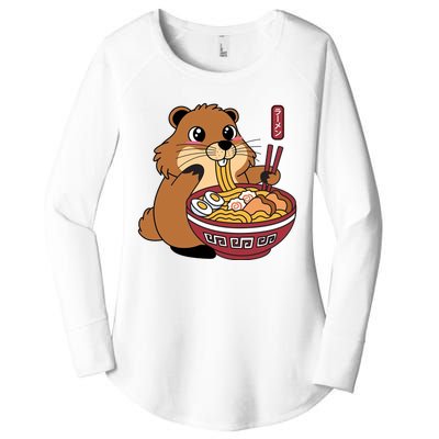 Groundhog Ramen Noodles Women's Perfect Tri Tunic Long Sleeve Shirt