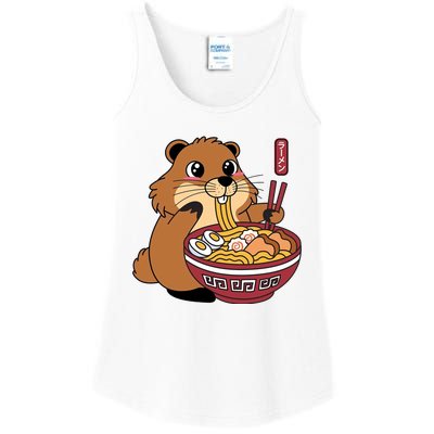 Groundhog Ramen Noodles Ladies Essential Tank