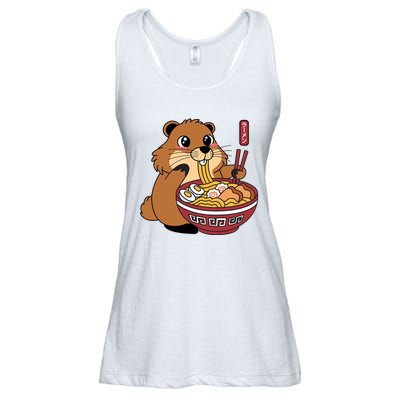 Groundhog Ramen Noodles Ladies Essential Flowy Tank