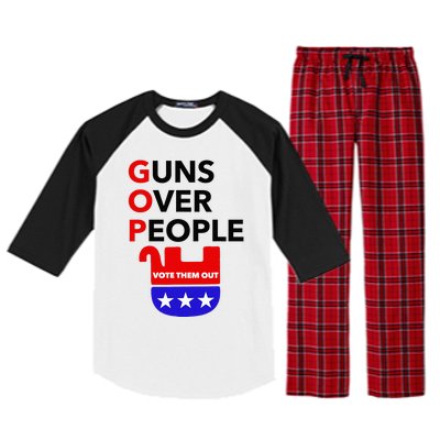 Gun Reform Now Gopguns Over People Vote Them Out Raglan Sleeve Pajama Set