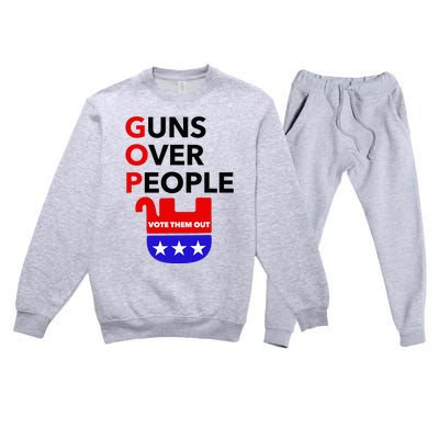 Gun Reform Now Gopguns Over People Vote Them Out Premium Crewneck Sweatsuit Set