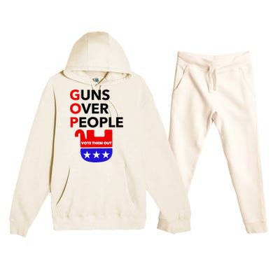 Gun Reform Now Gopguns Over People Vote Them Out Premium Hooded Sweatsuit Set