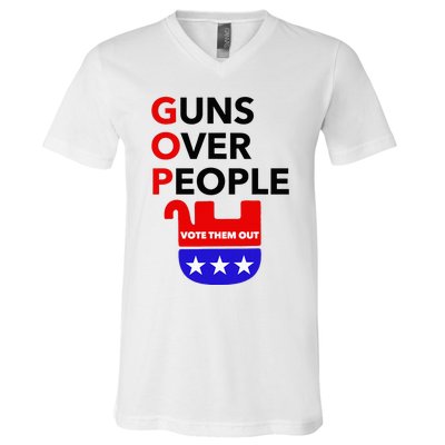 Gun Reform Now Gopguns Over People Vote Them Out V-Neck T-Shirt