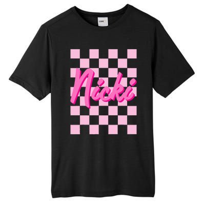 Girl Retro Nicki First Name Personalized Groovy Birthday Tall Fusion ChromaSoft Performance T-Shirt