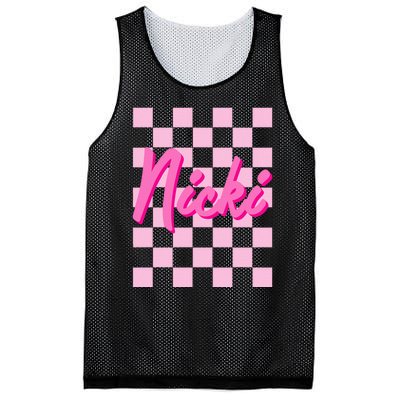 Girl Retro Nicki First Name Personalized Groovy Birthday Mesh Reversible Basketball Jersey Tank