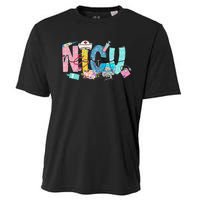 Groovy Retro NICU Nurse L&D Neonatal Medical Staffs Cooling Performance Crew T-Shirt