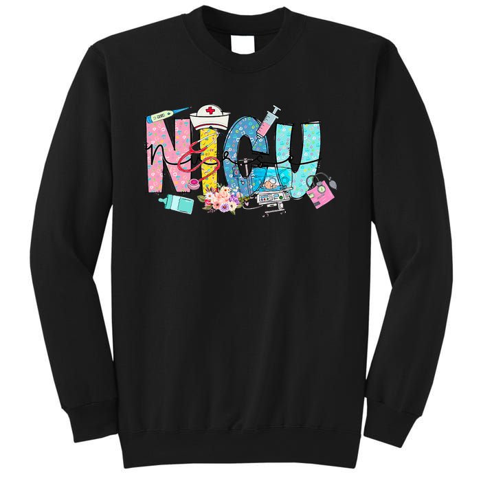 Groovy Retro NICU Nurse L&D Neonatal Medical Staffs Sweatshirt