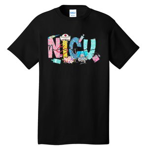 Groovy Retro NICU Nurse L&D Neonatal Medical Staffs Tall T-Shirt