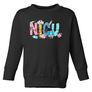 Groovy Retro NICU Nurse L&D Neonatal Medical Staffs Toddler Sweatshirt