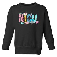 Groovy Retro NICU Nurse L&D Neonatal Medical Staffs Toddler Sweatshirt