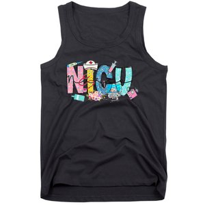 Groovy Retro NICU Nurse L&D Neonatal Medical Staffs Tank Top