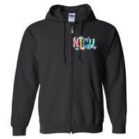 Groovy Retro NICU Nurse L&D Neonatal Medical Staffs Full Zip Hoodie