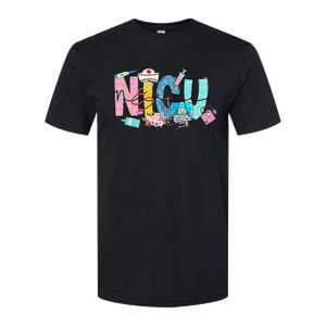 Groovy Retro NICU Nurse L&D Neonatal Medical Staffs Softstyle CVC T-Shirt