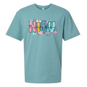 Groovy Retro NICU Nurse L&D Neonatal Medical Staffs Sueded Cloud Jersey T-Shirt