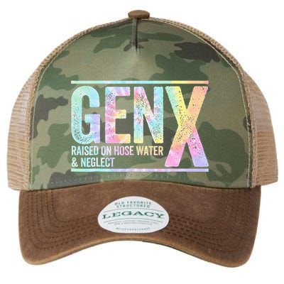 Genx Raised On Hose Water & Neglect Legacy Tie Dye Trucker Hat